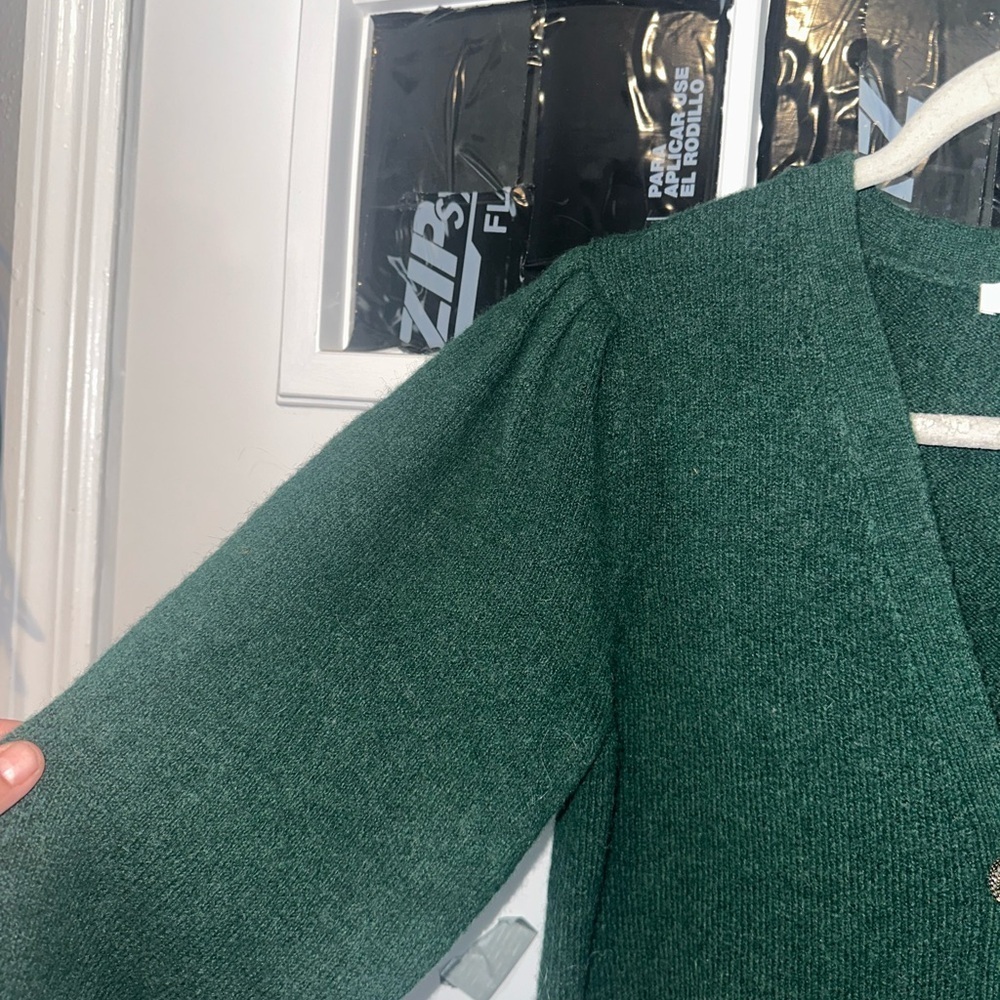 Monsoon Emerald Green V-Neck Sweater - Picture 2 of 7